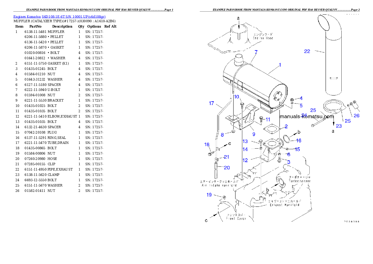 Protected: S6D108-1E-6T S/N 10001-UP Partsbook