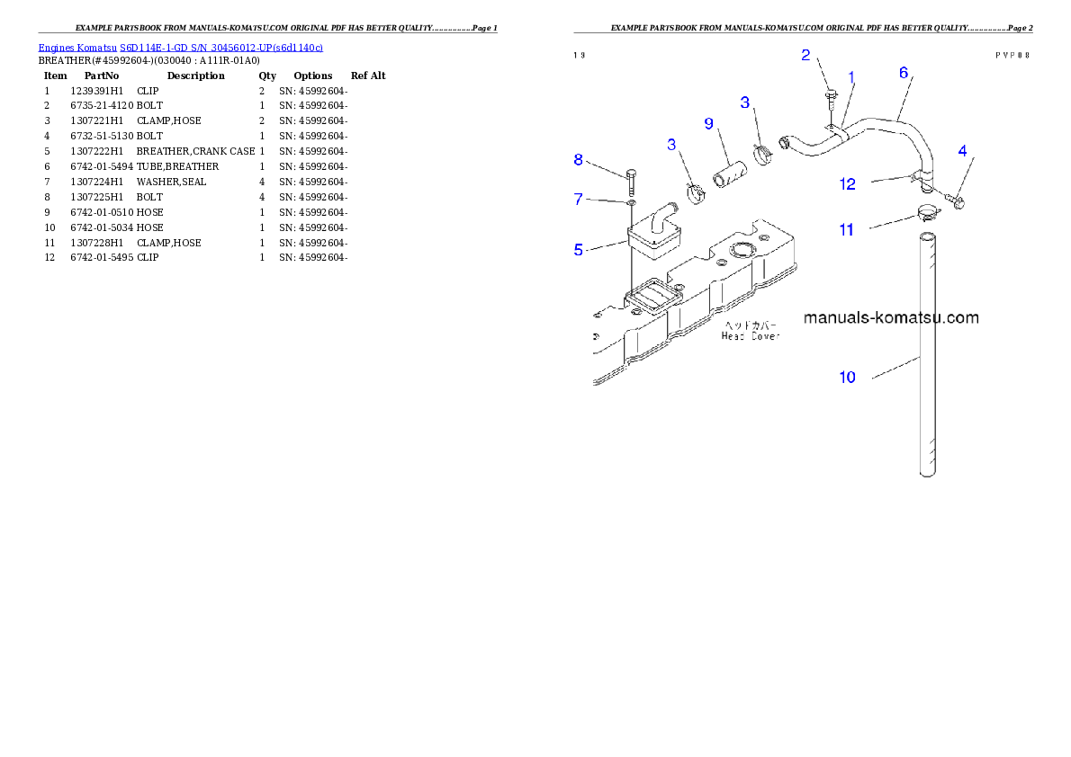 Protected: S6D114E-1-GD S/N 30456012-UP Partsbook