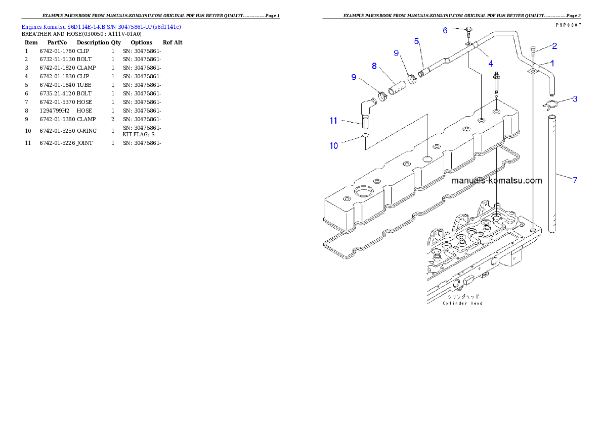 Protected: S6D114E-1-KB S/N 30475861-UP Partsbook