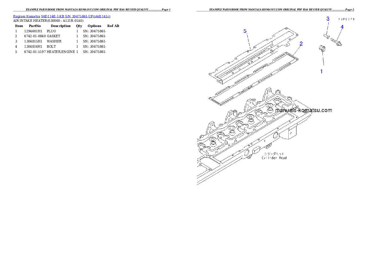Protected: S6D114E-1-KB S/N 30475861-UP Partsbook