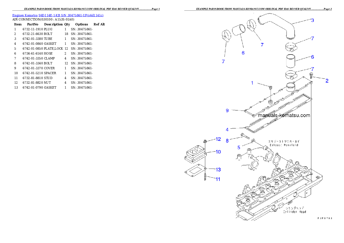 Protected: S6D114E-1-KB S/N 30475861-UP Partsbook
