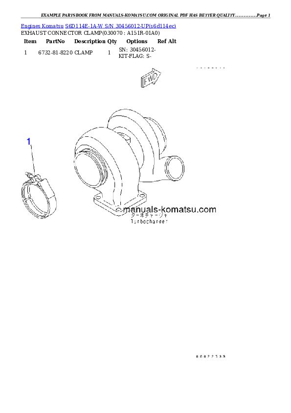 Protected: S6D114E-1A-W S/N 30456012-UP Partsbook
