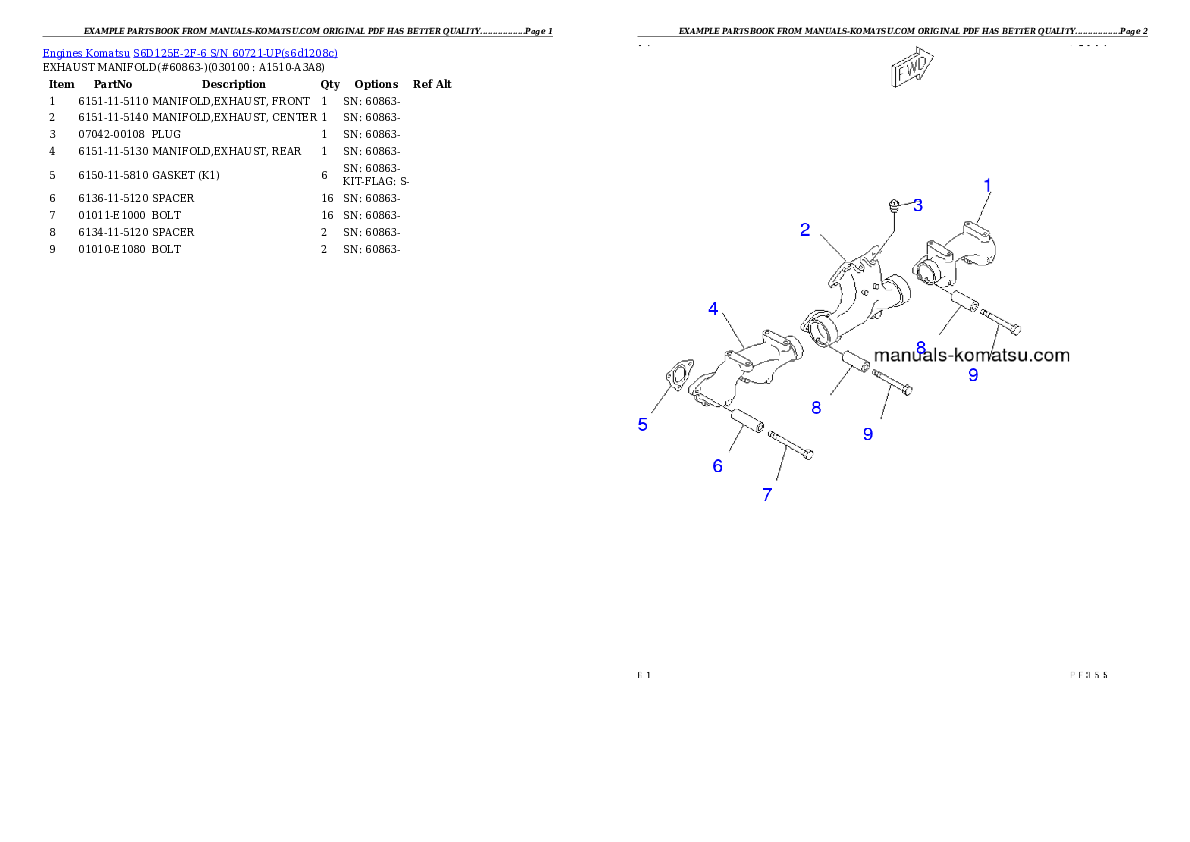 Protected: S6D125E-2F-6 S/N 60721-UP Partsbook