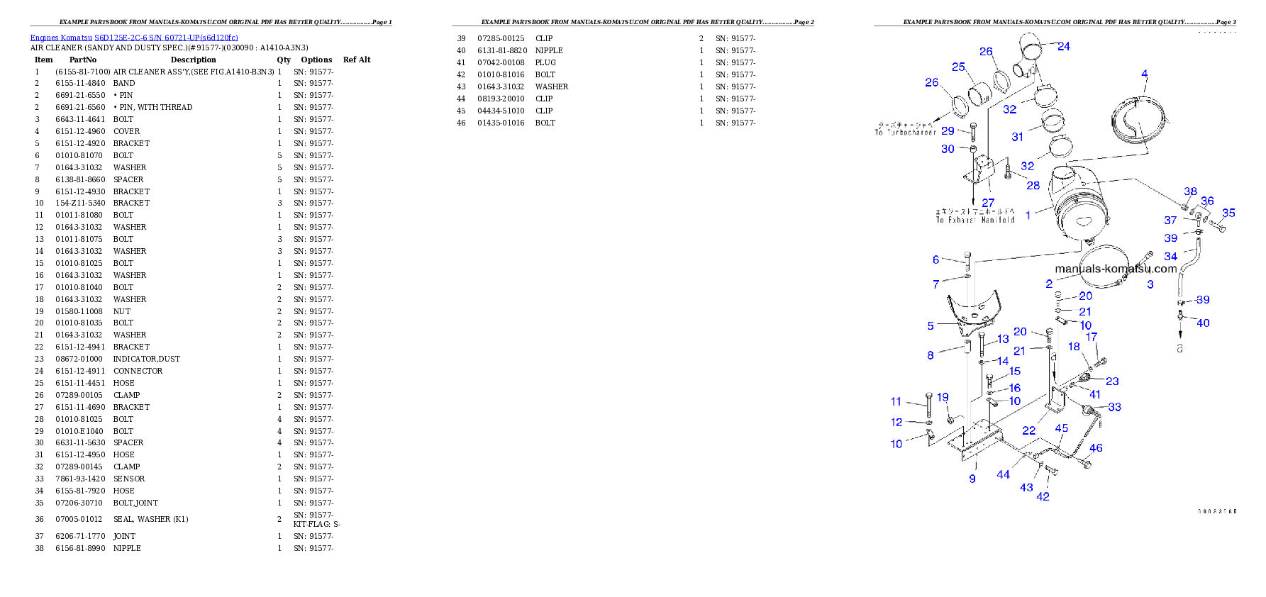 Protected: S6D125E-2C-6 S/N 60721-UP Partsbook