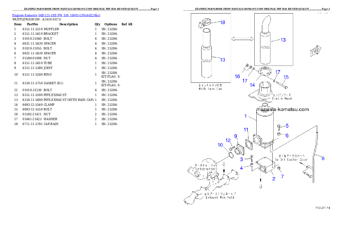 Protected: S6D125-1EE-FW S/N 10001-UP Partsbook