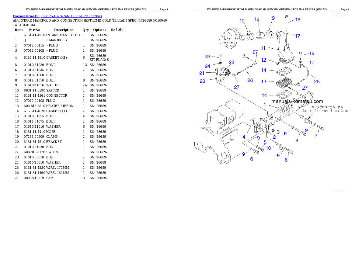 Protected: S6D125-1S-FA S/N 10001-UP Partsbook