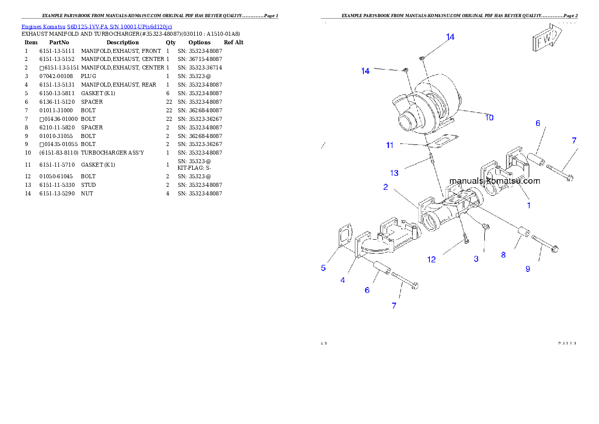 Protected: S6D125-1VV-FA S/N 10001-UP Partsbook
