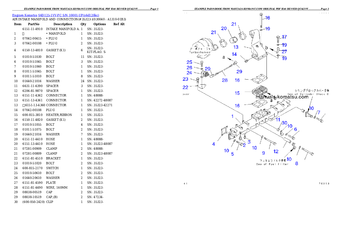 Protected: S6D125-1VV-FC S/N 10001-UP Partsbook