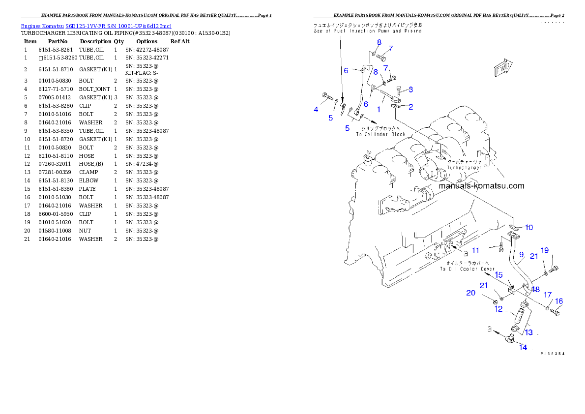 Protected: S6D125-1VV-FR S/N 10001-UP Partsbook
