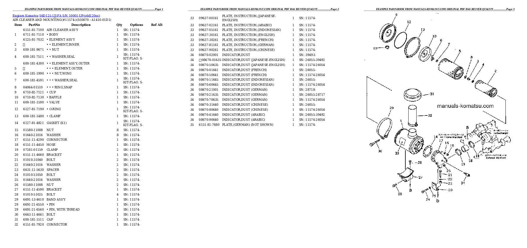 Protected: S6D125-1JJ-FA S/N 10001-UP Partsbook