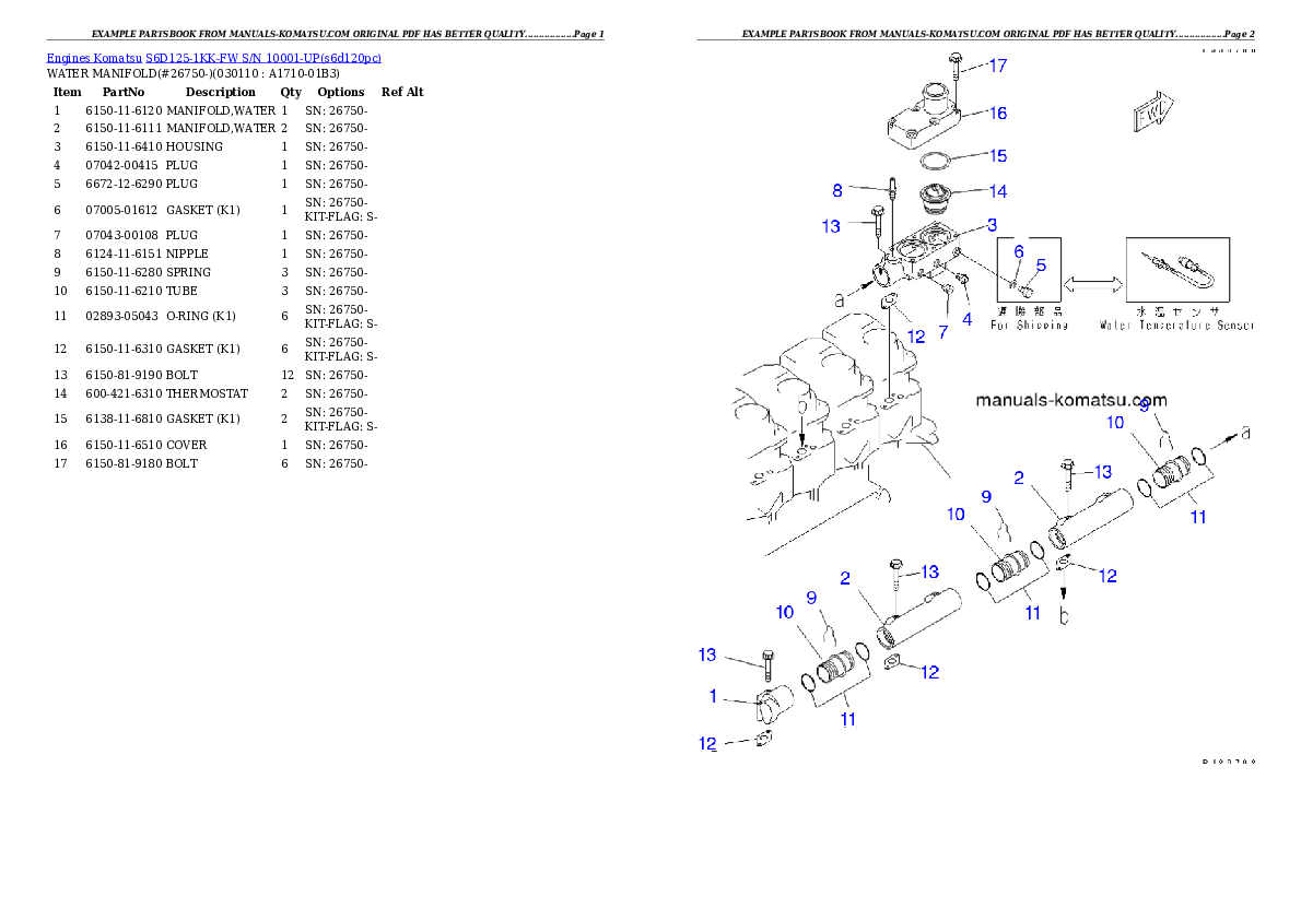 Protected: S6D125-1KK-FW S/N 10001-UP Partsbook