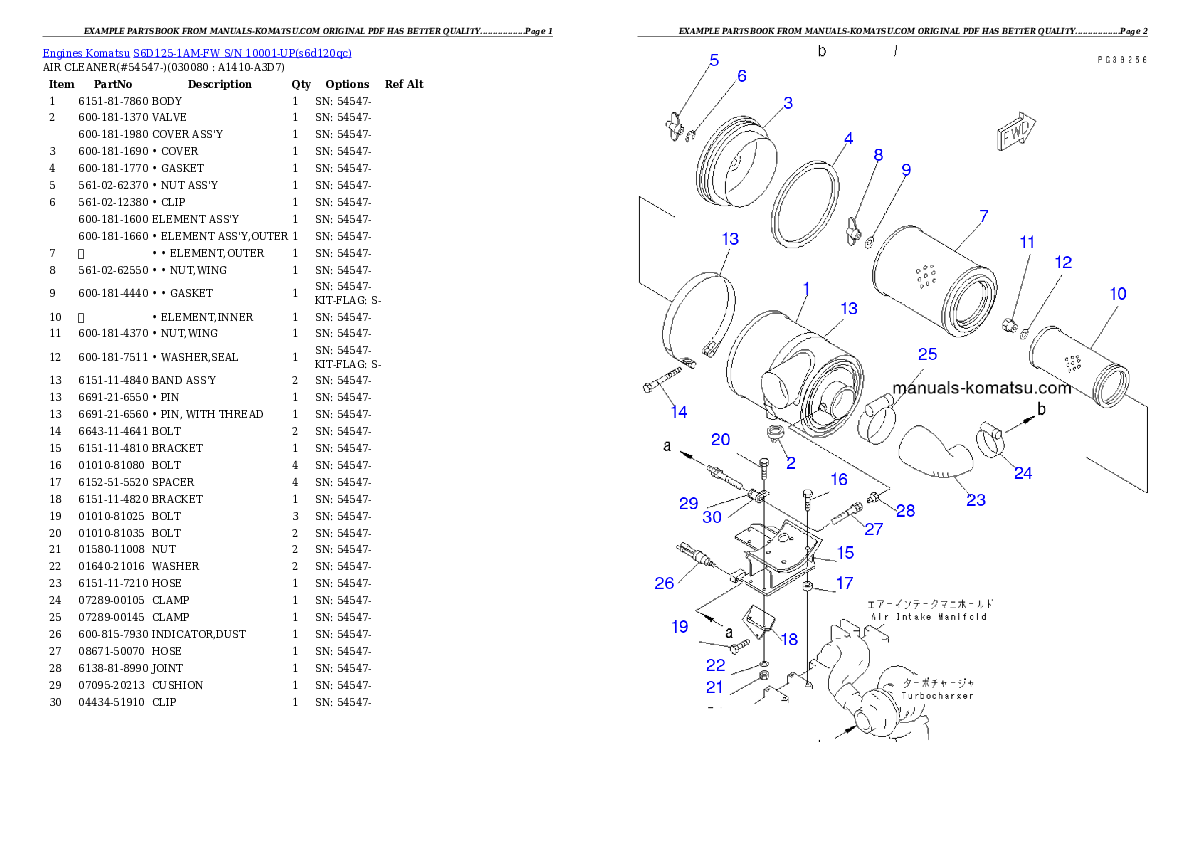 Protected: S6D125-1AM-FW S/N 10001-UP Partsbook