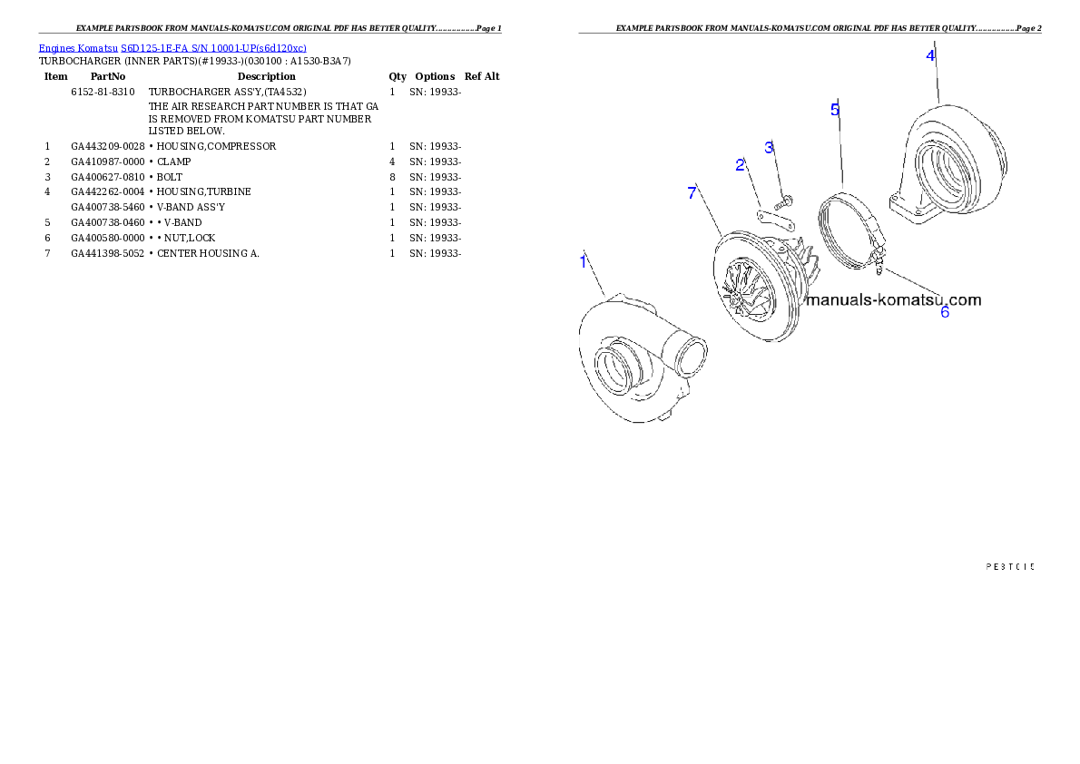 Protected: S6D125-1E-FA S/N 10001-UP Partsbook