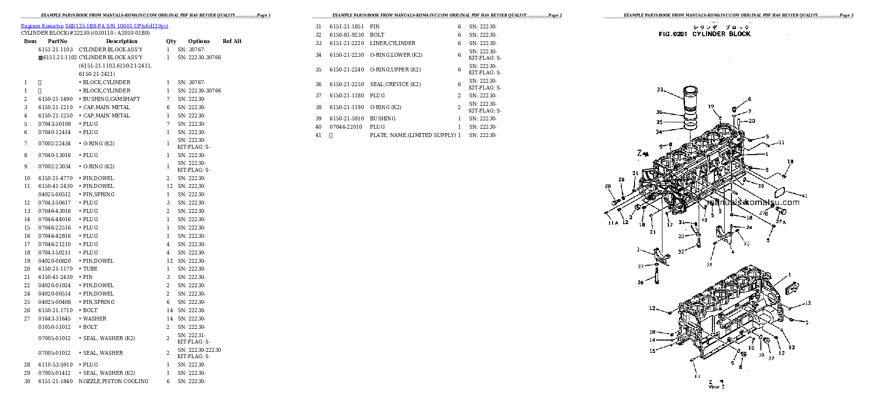 Protected: S6D125-1B8-FA S/N 10001-UP Partsbook