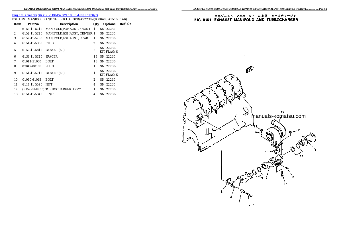 Protected: S6D125-1B8-FA S/N 10001-UP Partsbook