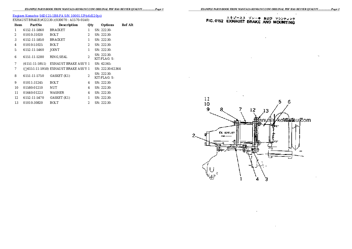 Protected: S6D125-1B8-FA S/N 10001-UP Partsbook