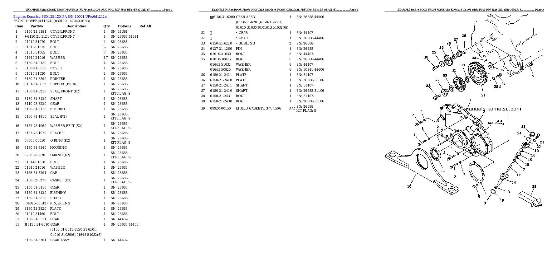 Protected: S6D125-1XX-FA S/N 10001-UP Partsbook