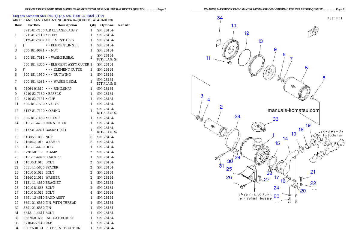 Protected: S6D125-1QQ-FA S/N 10001-UP Partsbook