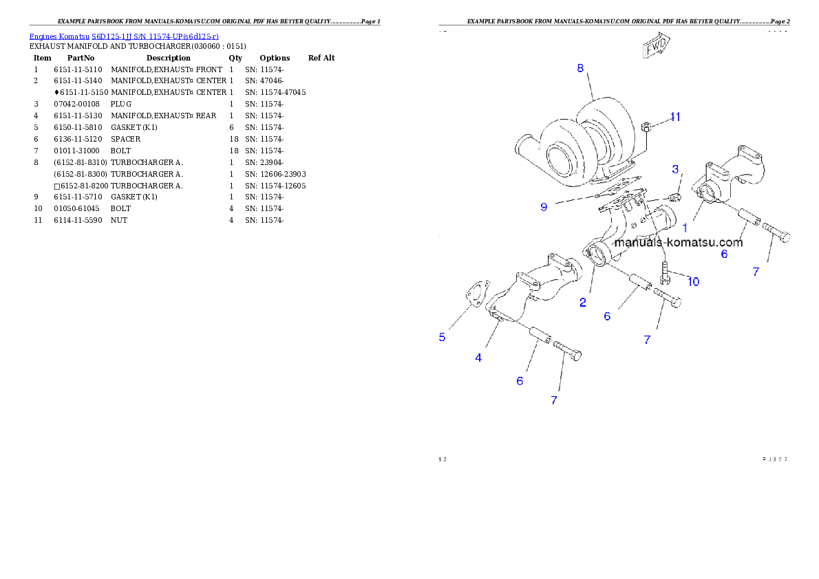 Protected: S6D125-1JJ S/N 11574-UP Partsbook