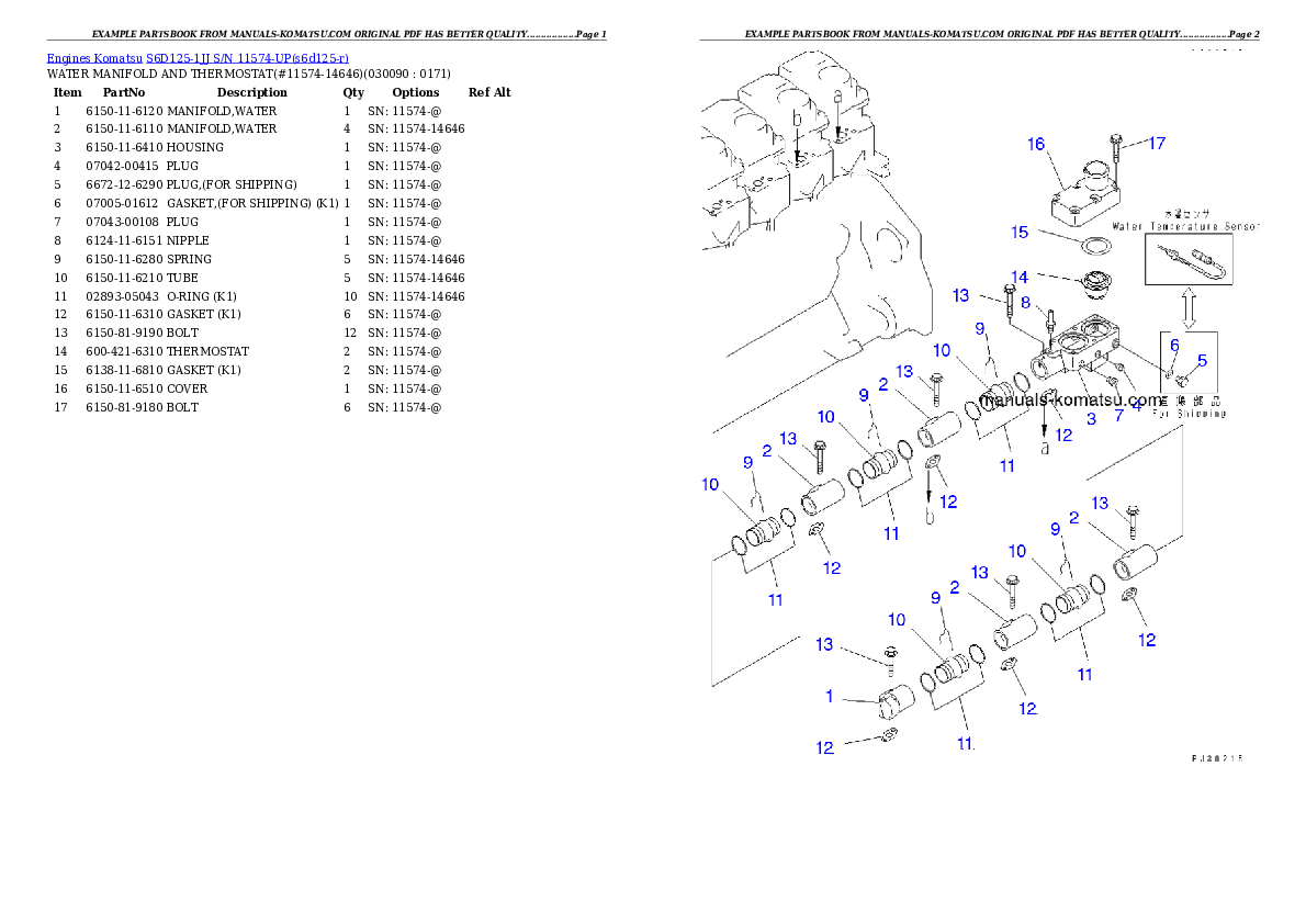Protected: S6D125-1JJ S/N 11574-UP Partsbook