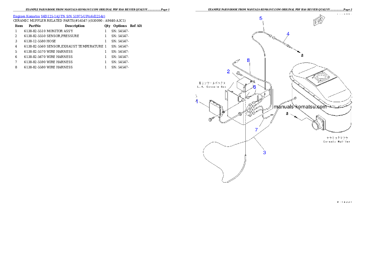 Protected: S6D125-1AJ-TN S/N 51975-UP Partsbook