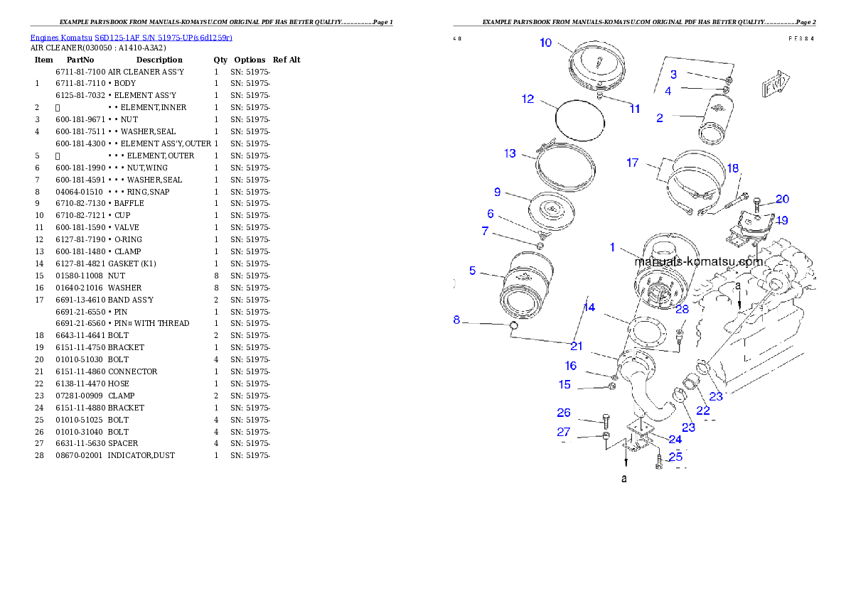 Protected: S6D125-1AF S/N 51975-UP Partsbook