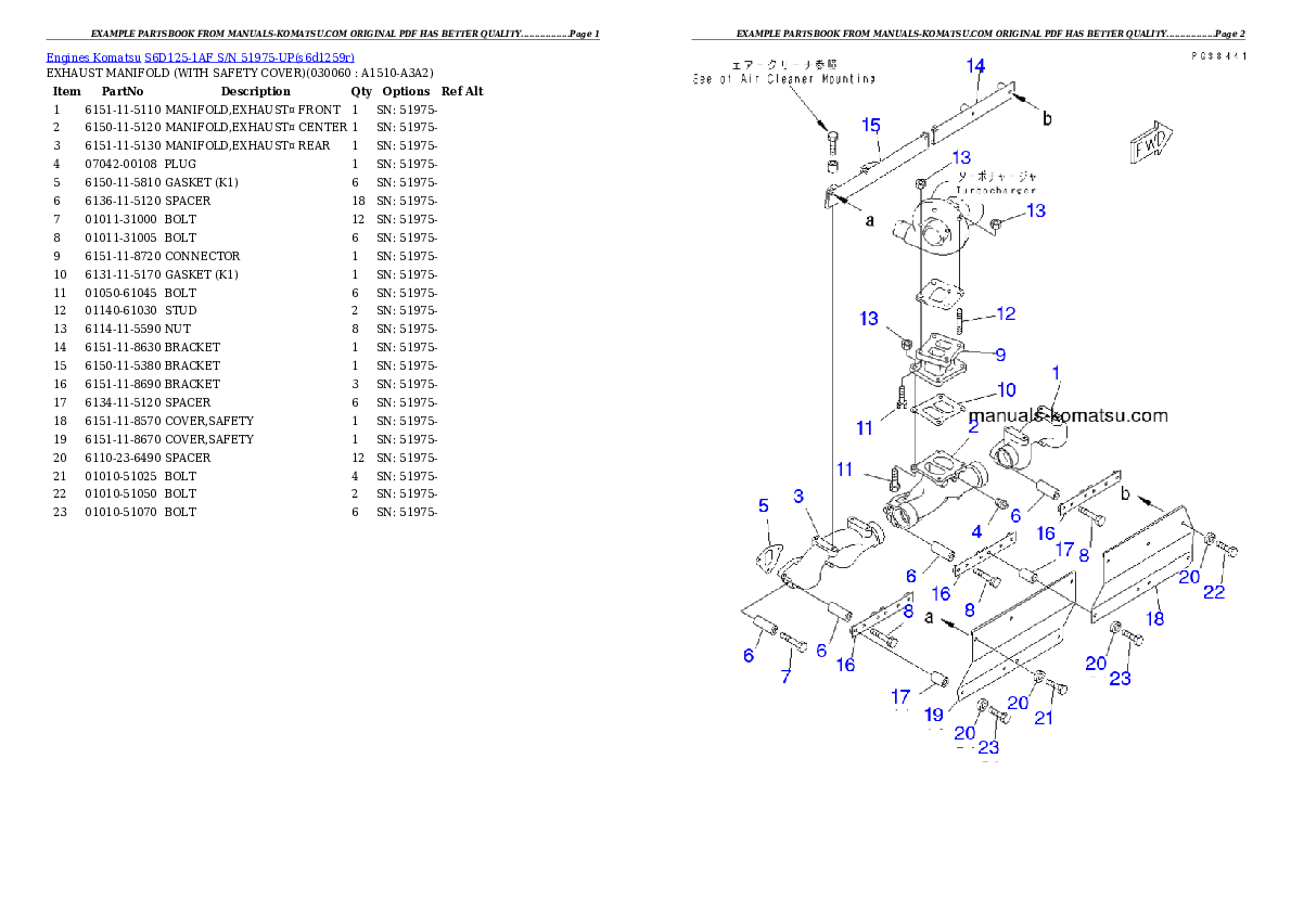 Protected: S6D125-1AF S/N 51975-UP Partsbook