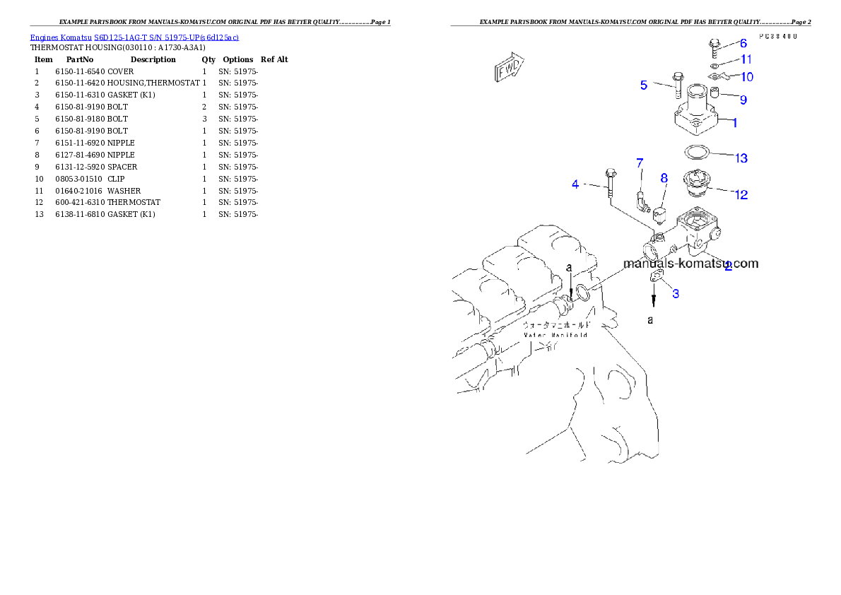 Protected: S6D125-1AG-T S/N 51975-UP Partsbook