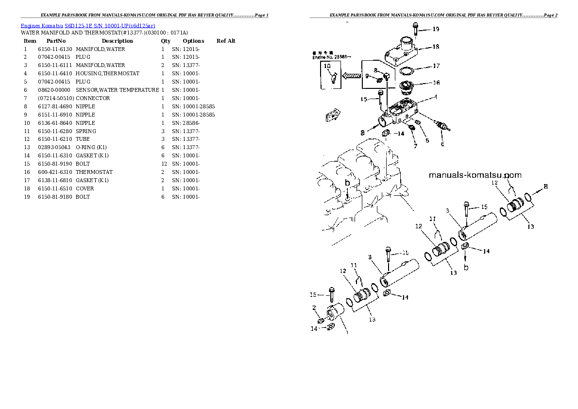 Protected: S6D125-1E S/N 10001-UP Partsbook