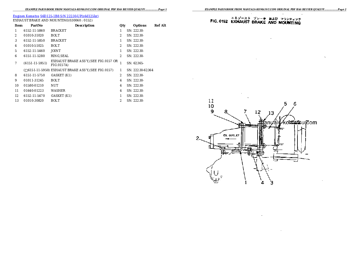 Protected: S6D125-1B8 S/N 22230-UP Partsbook