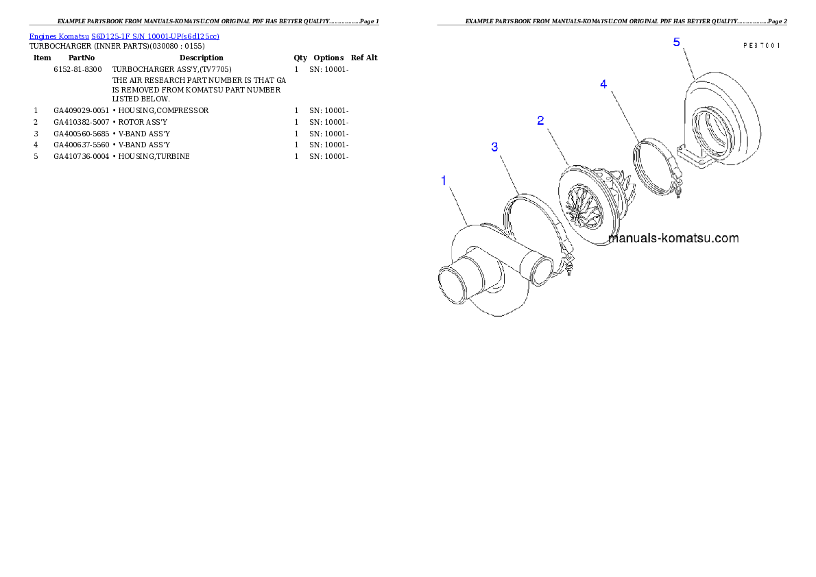 Protected: S6D125-1F S/N 10001-UP Partsbook