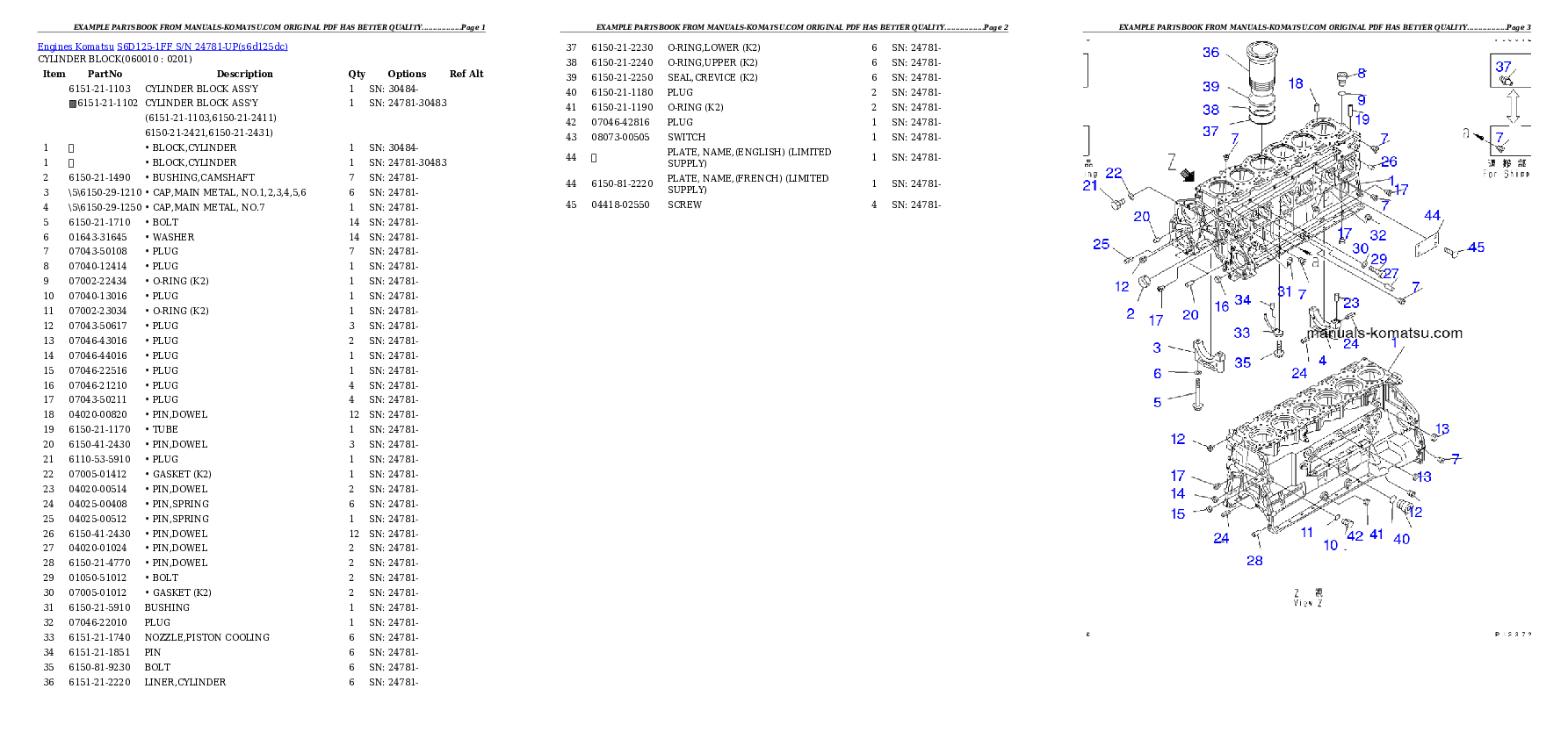 Protected: S6D125-1FF S/N 24781-UP Partsbook
