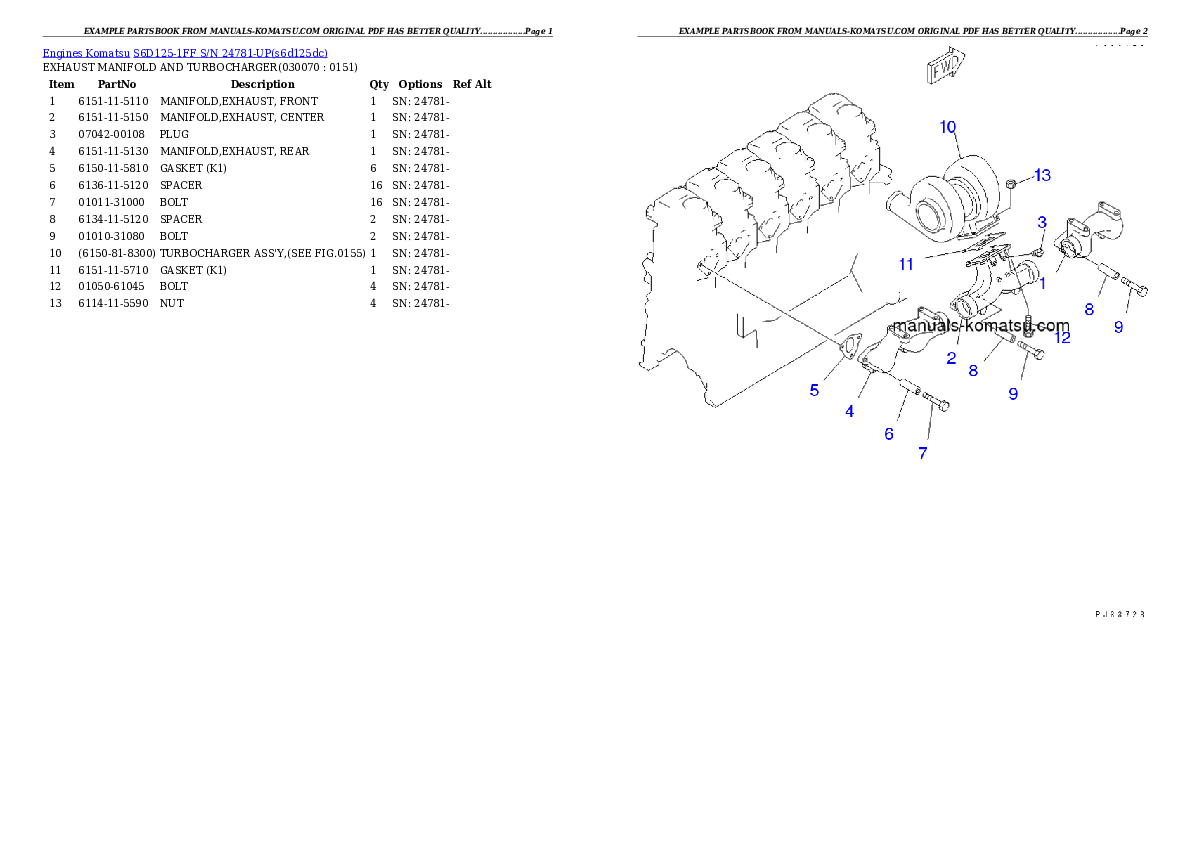 Protected: S6D125-1FF S/N 24781-UP Partsbook