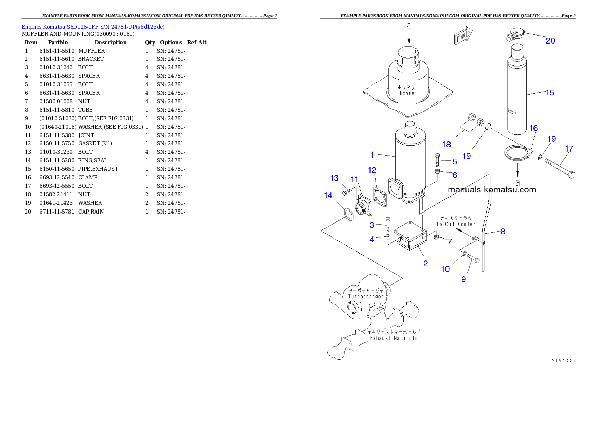 Protected: S6D125-1FF S/N 24781-UP Partsbook