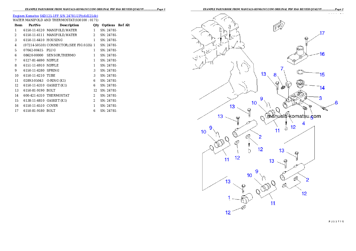 Protected: S6D125-1FF S/N 24781-UP Partsbook