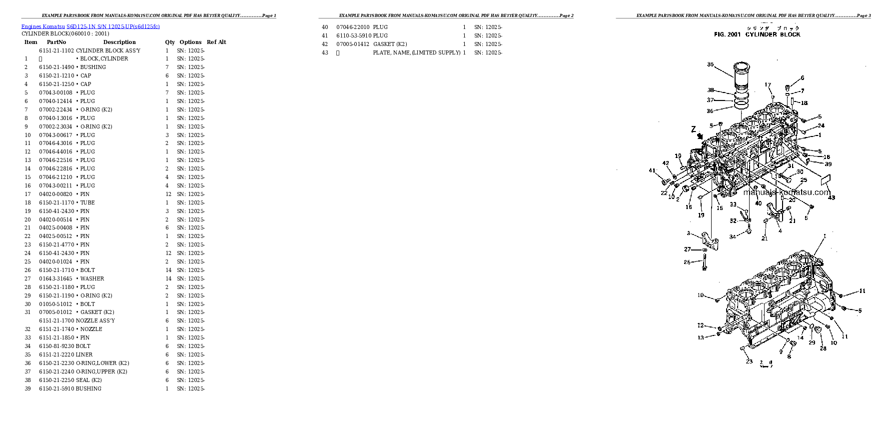 Protected: S6D125-1N S/N 12025-UP Partsbook