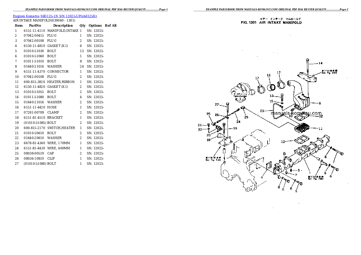 Protected: S6D125-1N S/N 12025-UP Partsbook