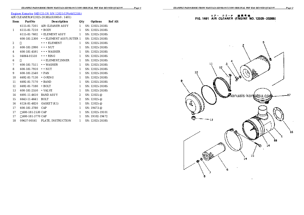Protected: S6D125-1N S/N 12025-UP Partsbook