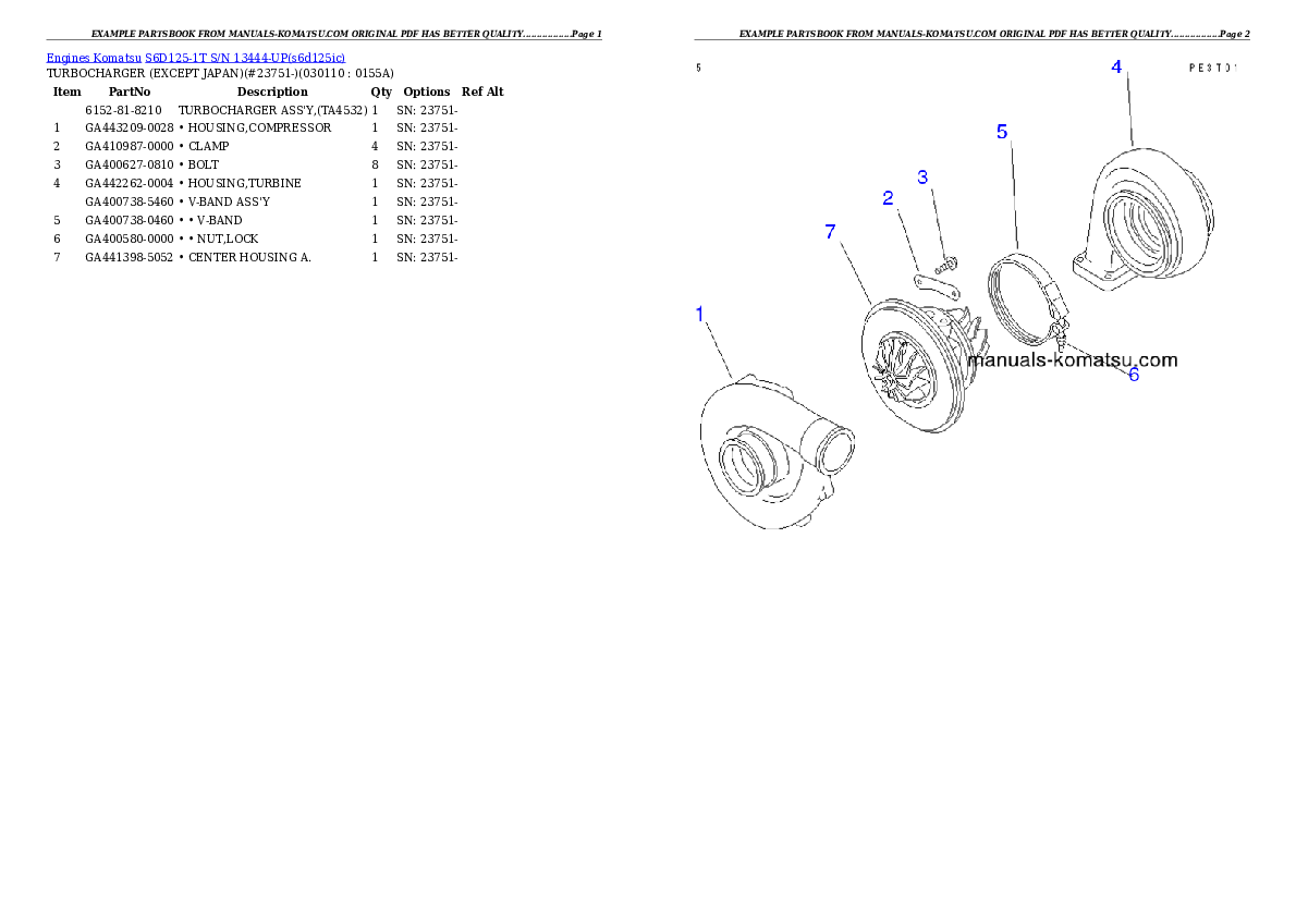 Protected: S6D125-1T S/N 13444-UP Partsbook