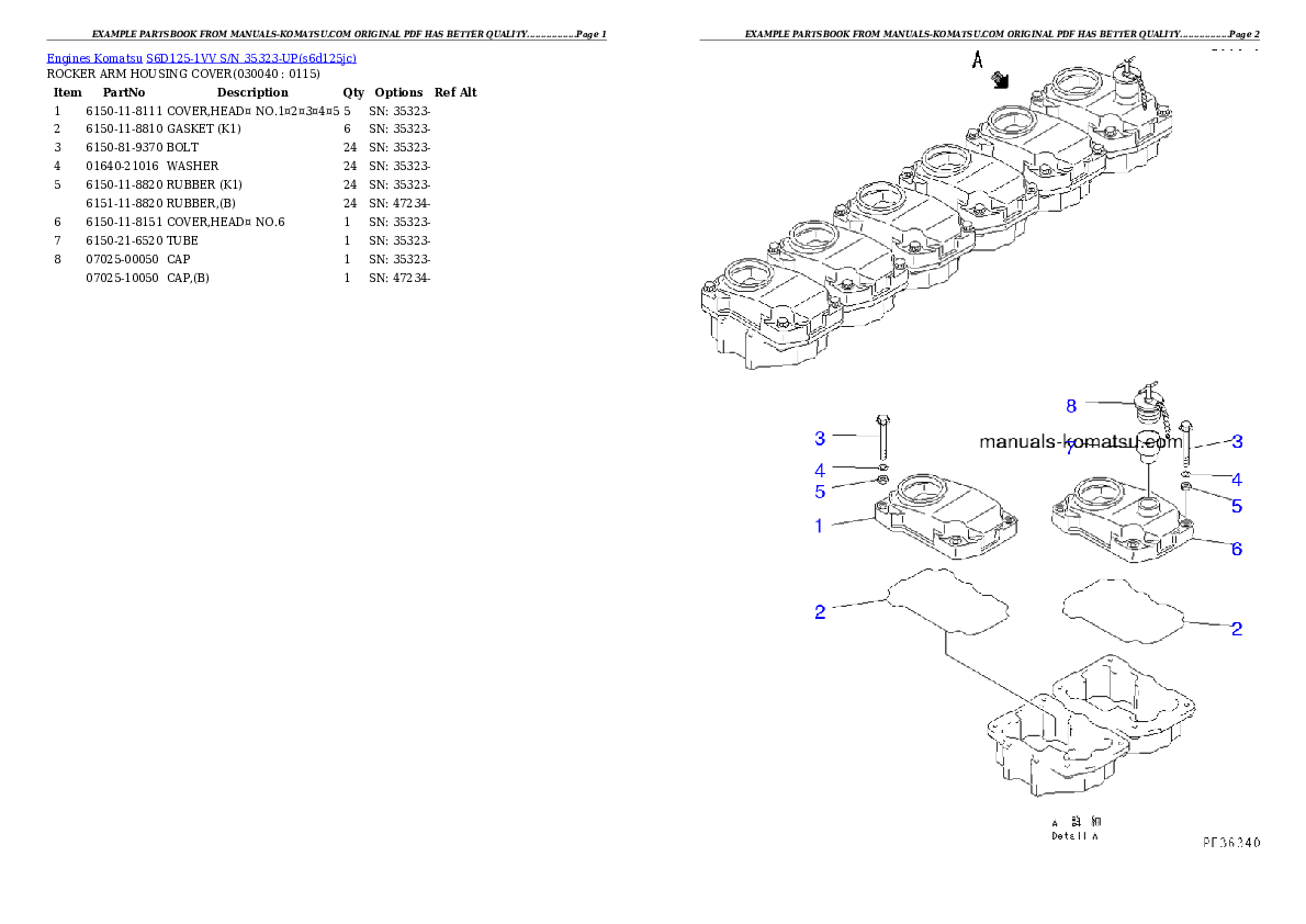 Protected: S6D125-1VV S/N 35323-UP Partsbook