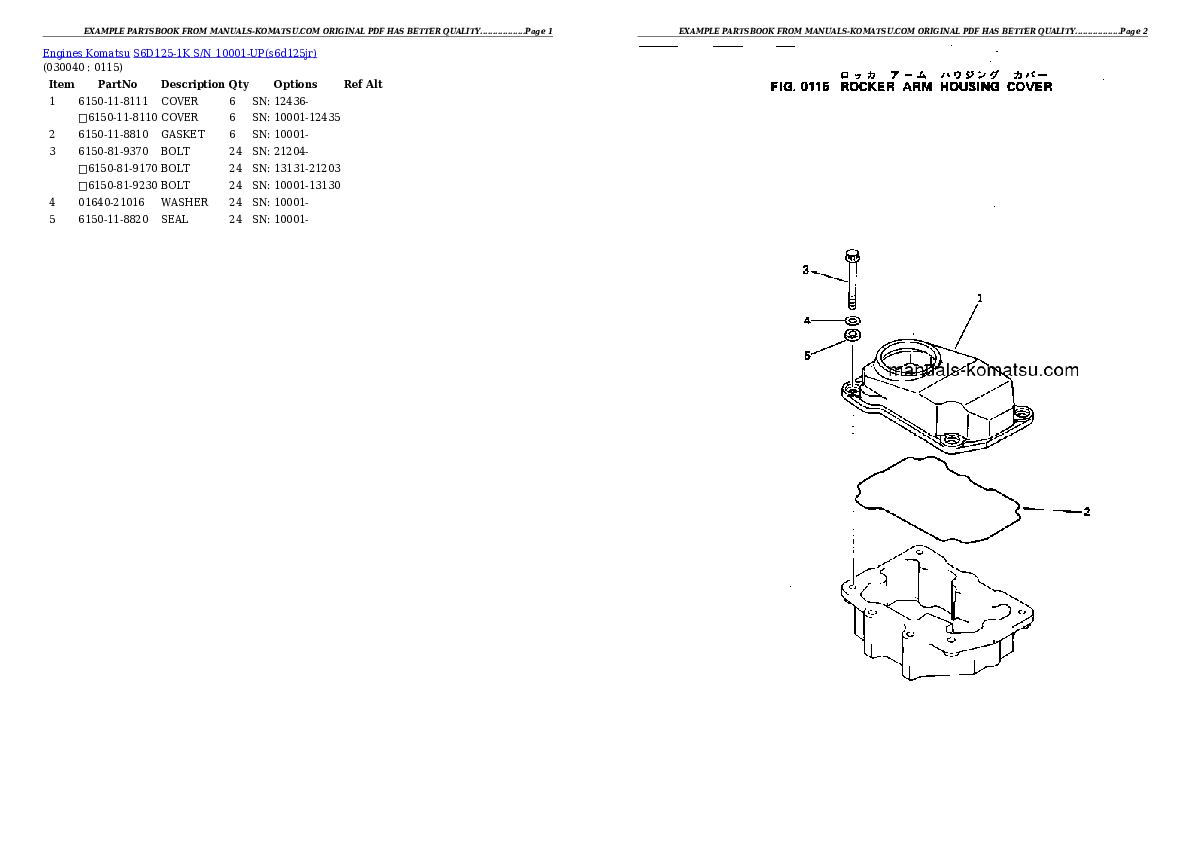 Protected: S6D125-1K S/N 10001-UP Partsbook