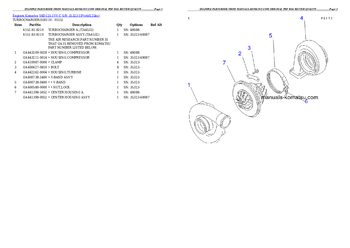 Protected: S6D125-1VV-C S/N 35323-UP Partsbook