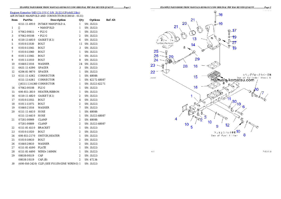 Protected: S6D125-1VV-C S/N 35323-UP Partsbook