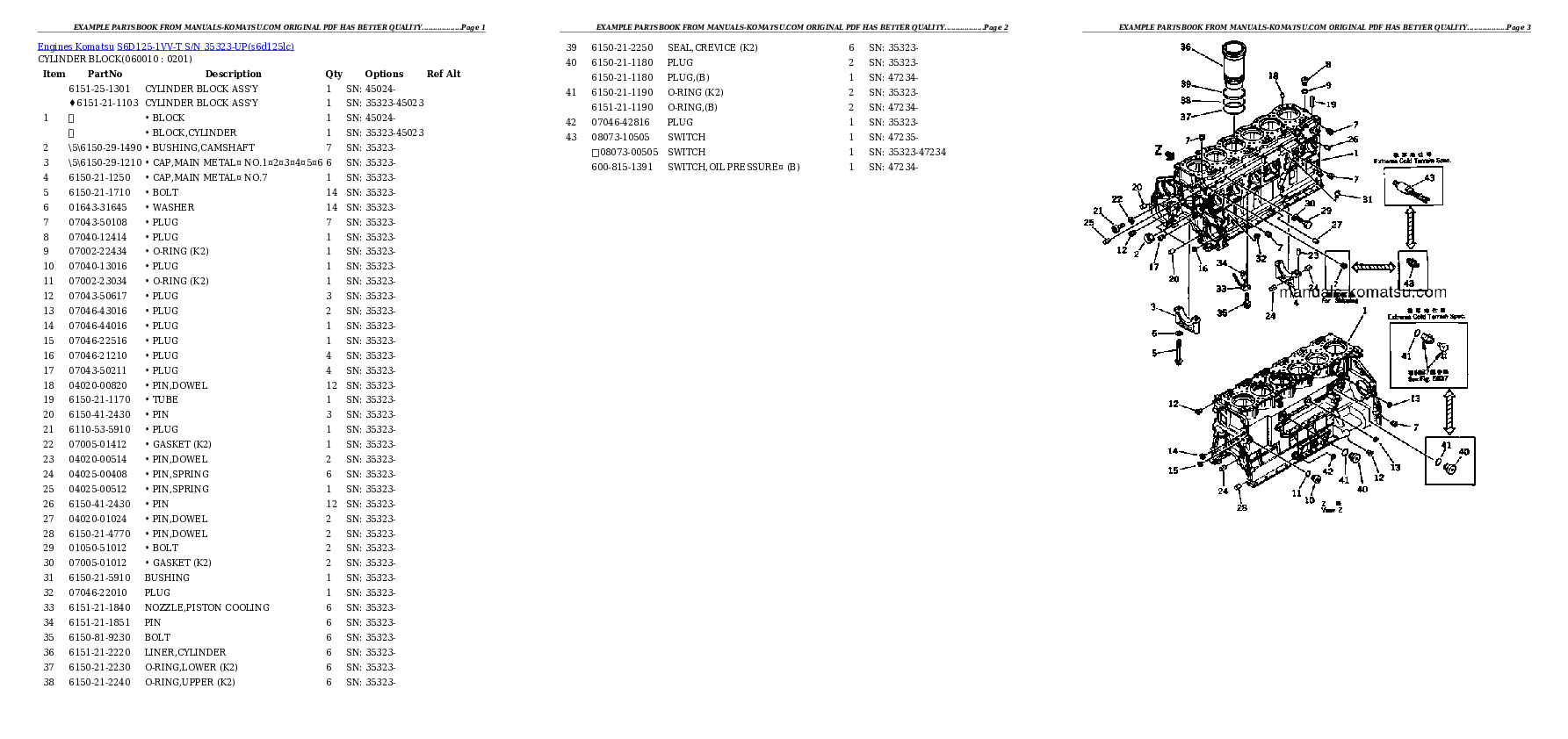 Protected: S6D125-1VV-T S/N 35323-UP Partsbook