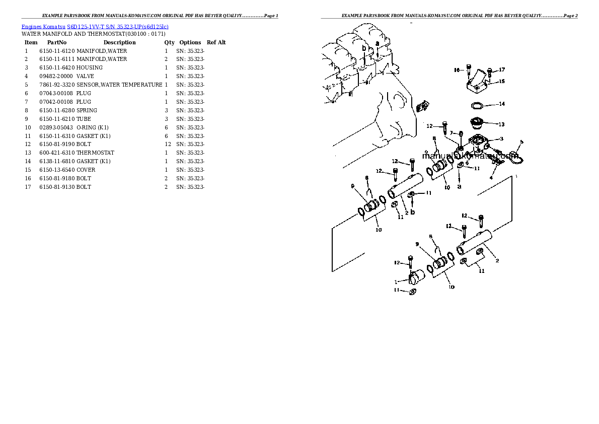 Protected: S6D125-1VV-T S/N 35323-UP Partsbook