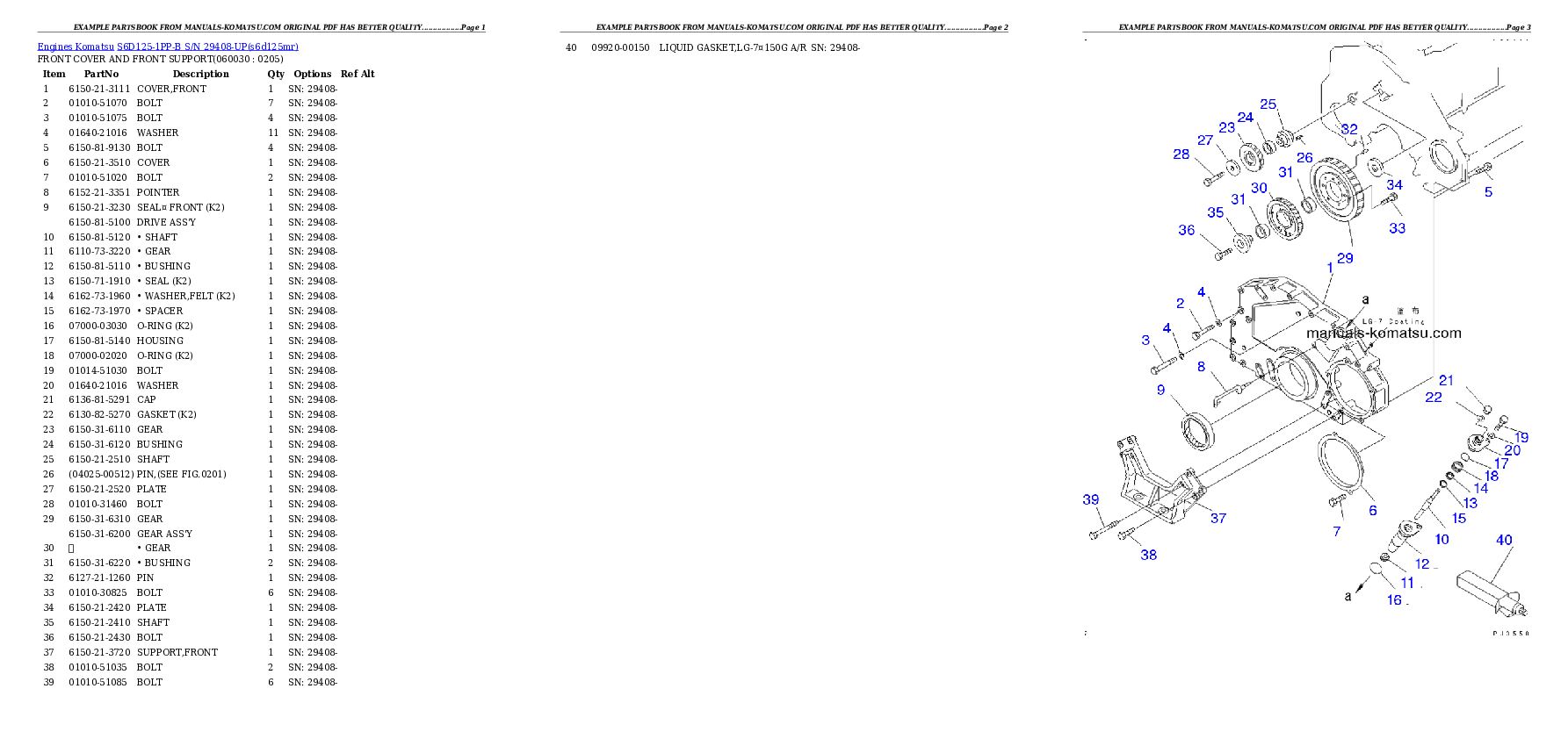 Protected: S6D125-1PP-B S/N 29408-UP Partsbook
