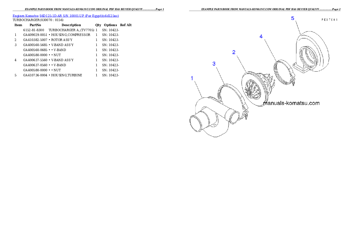 Protected: S6D125-1D-AR S/N 10001-UP (For Egypt) Partsbook