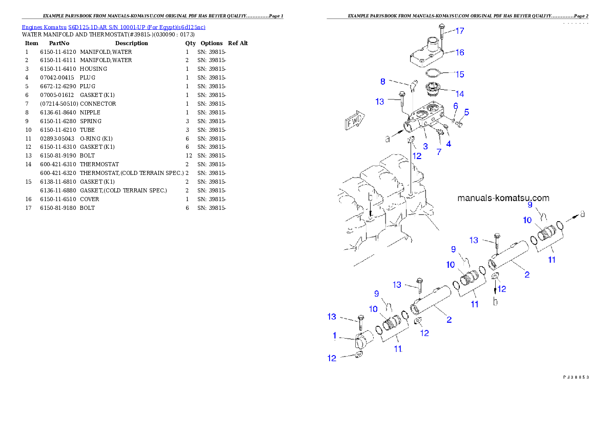 Protected: S6D125-1D-AR S/N 10001-UP (For Egypt) Partsbook