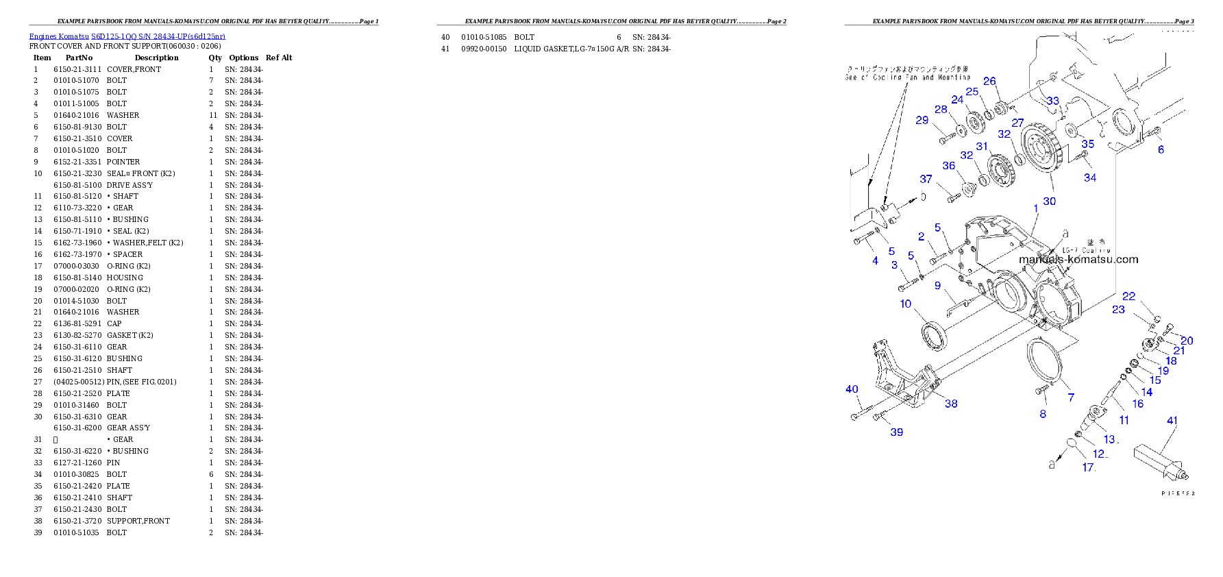Protected: S6D125-1QQ S/N 28434-UP Partsbook