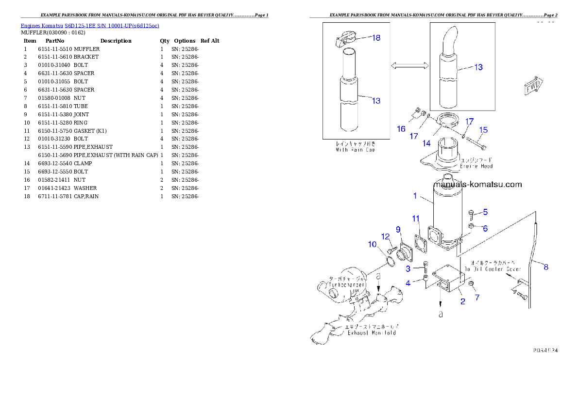 Protected: S6D125-1EE S/N 10001-UP Partsbook